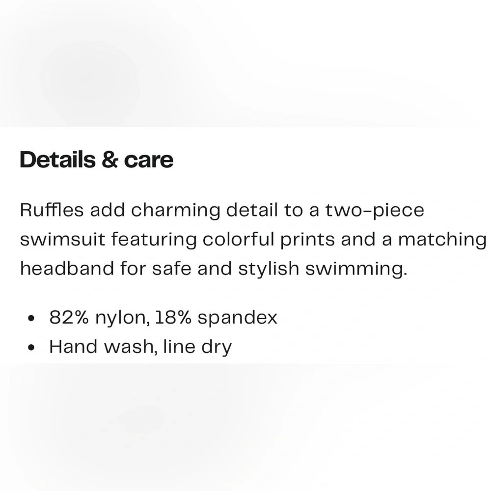 Jessica Simpson 2 Piece Swim Set. Size 2T